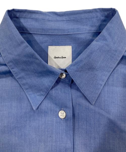 Spick and Span（スピック＆スパン）Spick and Span (スピックアンドスパン) 50コットンオーバーシャツ ブルー サイズ:Freeの古着・服飾アイテム