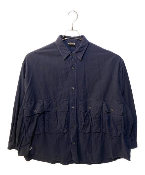 FreshService（フレッシュサービス）FreshService (フレッシュサービス) OXFORD FLAP POCKET L/S SHIRT ネイビー サイズ:不明の古着・服飾アイテム
