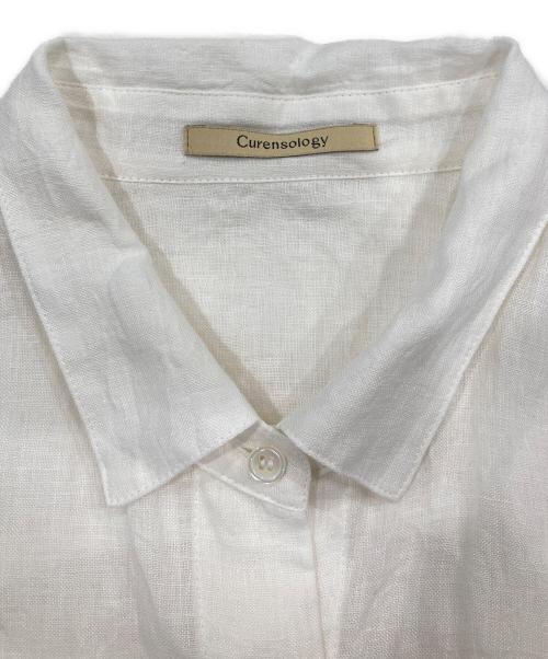 Curensology（カレンソロジー）Curensology (カレンソロジー) リネンドロストシャツ ホワイト サイズ:Freeの古着・服飾アイテム
