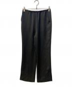 FRAMeWORKフレームワーク）の古着「ヴィンテージサテンサイドスリットパンツ」｜ブラック