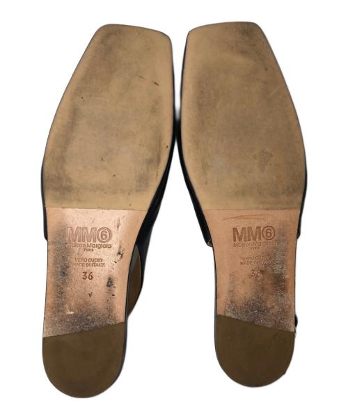 MM6 Maison Margiela（エムエムシックスメゾンマルジェラ）MM6 Maison Margiela (エムエムシックスメゾンマルジェラ) ストラップフラットシューズ ブラック サイズ:36の古着・服飾アイテム