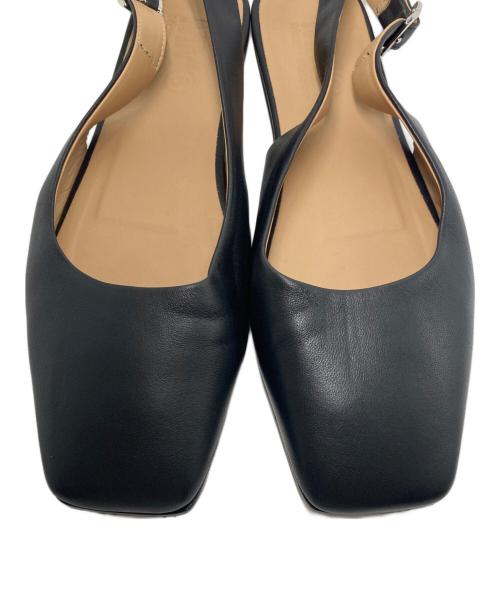 MM6 Maison Margiela（エムエムシックスメゾンマルジェラ）MM6 Maison Margiela (エムエムシックスメゾンマルジェラ) ストラップフラットシューズ ブラック サイズ:36の古着・服飾アイテム
