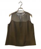 anuansアニュアンス）の古着「シアーシームブラウス」｜ブラウン