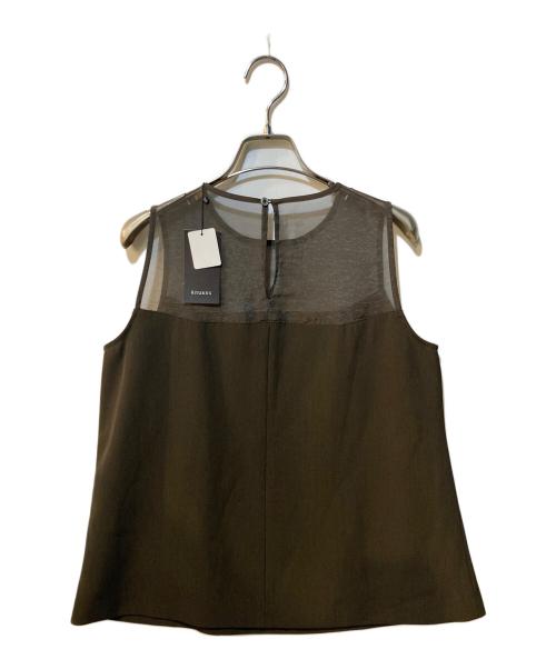 anuans（アニュアンス）anuans (アニュアンス) シアーシームブラウス ブラウン サイズ:Free 未使用品の古着・服飾アイテム