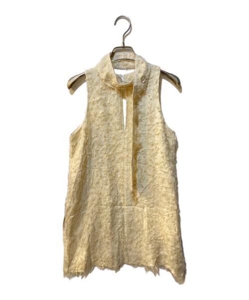 CLANE（クラネ）CLANE (クラネ) FEATHER RIBBON NOSLEEVE TOPS ホワイト サイズ:1の古着・服飾アイテム