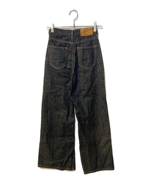 CLANE（クラネ）CLANE (クラネ) TUCK WIDE DENIM PANTS ブラックの古着・服飾アイテム
