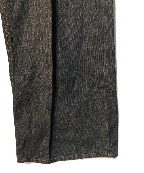 CLANE（クラネ）CLANE (クラネ) TUCK WIDE DENIM PANTS ブラックの古着・服飾アイテム