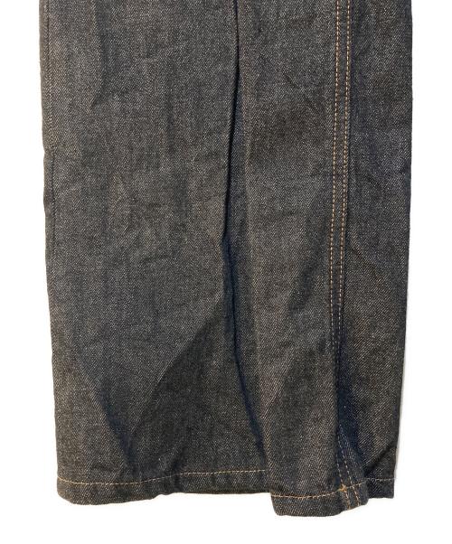 CLANE（クラネ）CLANE (クラネ) TUCK WIDE DENIM PANTS ブラックの古着・服飾アイテム