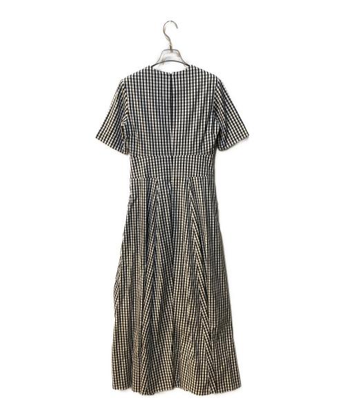 MADISON BLUE（マディソンブルー）MADISON BLUE (マディソンブルー) FIT＆FLARE DR S/S GINGHAM ブラック サイズ:Sの古着・服飾アイテム