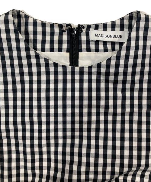MADISON BLUE（マディソンブルー）MADISON BLUE (マディソンブルー) FIT＆FLARE DR S/S GINGHAM ブラック サイズ:Sの古着・服飾アイテム