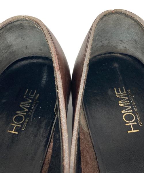 COMME des GARCONS HOMME（コムデギャルソン オム）COMME des GARCONS HOMME (コムデギャルソン オム) レザー編み込みサンダル ブラウン サイズ:25cmの古着・服飾アイテム