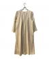 CAVEZA ROSSO (カベサ ロッソ) ダブルガーゼピンタックスリーブワンピース ベージュ サイズ:38 未使用品：8000円