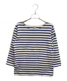 CHANTE CLAIR（シャンテクレール）の古着「ボーダーロンT2」｜ホワイト×ブルー