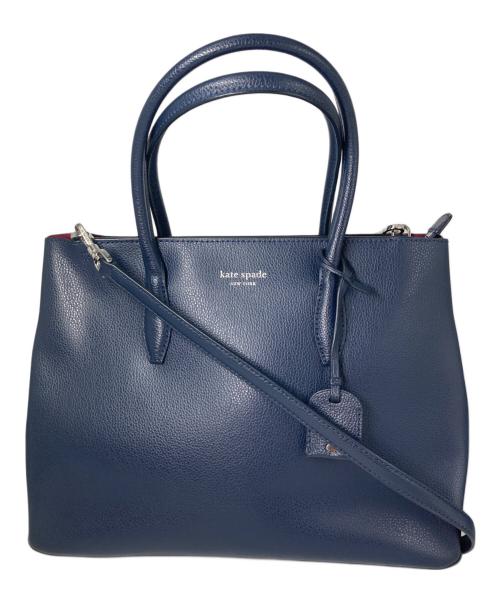 Kate Spade（ケイトスペード）Kate Spade (ケイトスペード) エヴァスモールサッチェル 2WAY ショルダーバッグ ネイビー サイズ:Freeの古着・服飾アイテム