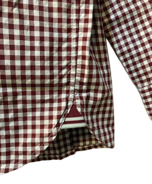 FRED PERRY（フレッドペリー）FRED PERRY (フレッドペリー) GINGHAM LONG SLEEVE SHIRT レッド サイズ:Mの古着・服飾アイテム