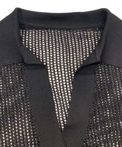 COLLAGE GALLARDAGALANTE（コラージュ ガリャルダガランテ）COLLAGE GALLARDAGALANTE (コラージュ ガリャルダガランテ) コイルヤーンメッシュサマーニット ブラック サイズ:Freeの古着・服飾アイテム