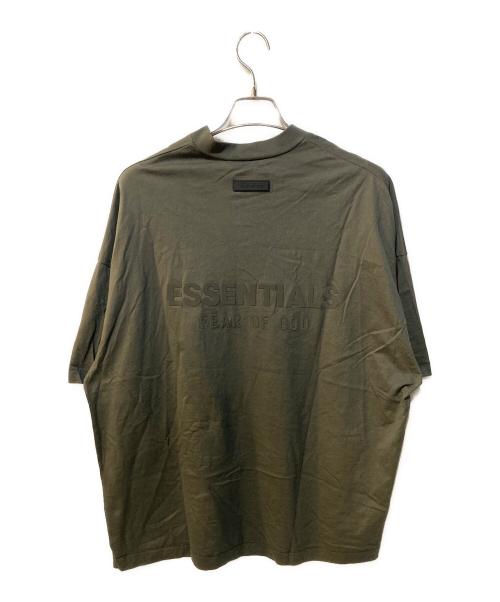 FOG ESSENTIALS（フィアオブゴッド エッセンシャル）FOG ESSENTIALS (フィアオブゴッド エッセンシャル) V-NECK BACK LOGO SS TEE カーキ サイズ:Sの古着・服飾アイテム