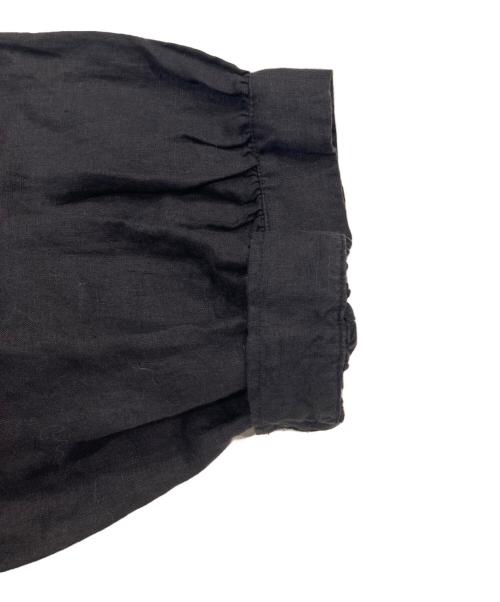 nest Robe（ネストローブ）nest Robe (ネストローブ) リネン重ねギャザーワンピース ブラック サイズ:Freeの古着・服飾アイテム