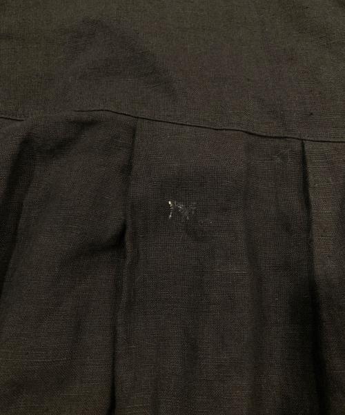 nest Robe（ネストローブ）nest Robe (ネストローブ) リネン重ねギャザーワンピース ブラック サイズ:Freeの古着・服飾アイテム