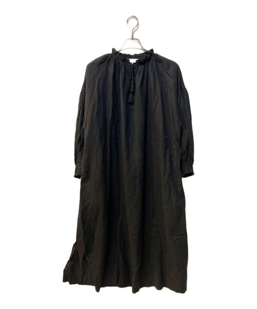 IENA（イエナ）IENA (イエナ) maison リネンコットンワンピース ブラック サイズ:38の古着・服飾アイテム