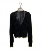 verybrainベリーブレイン）の古着「カシュクールレースニット」｜ブラック