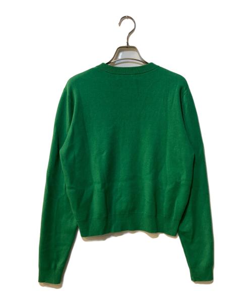 CABAN（キャバン）CABAN (キャバン) コットンカシミヤ クルーネックカーディガン グリーン サイズ:Sの古着・服飾アイテム