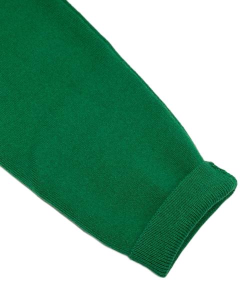 CABAN（キャバン）CABAN (キャバン) コットンカシミヤ クルーネックカーディガン グリーン サイズ:Sの古着・服飾アイテム