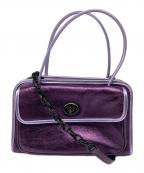 COACHコーチ）の古着「サファリ トート ターンロック ミニバッグ」｜パープル
