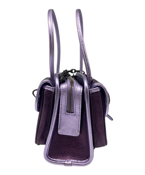 COACH（コーチ）COACH (コーチ) サファリ トート ターンロック ミニバッグ パープルの古着・服飾アイテム
