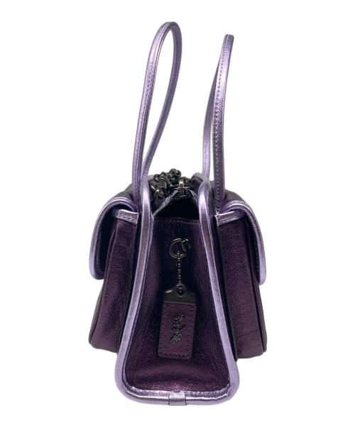 COACH（コーチ）COACH (コーチ) サファリ トート ターンロック ミニバッグ パープルの古着・服飾アイテム