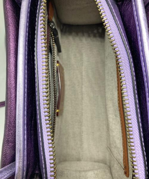 COACH（コーチ）COACH (コーチ) サファリ トート ターンロック ミニバッグ パープルの古着・服飾アイテム