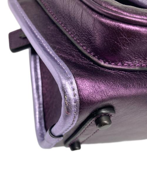 COACH（コーチ）COACH (コーチ) サファリ トート ターンロック ミニバッグ パープルの古着・服飾アイテム