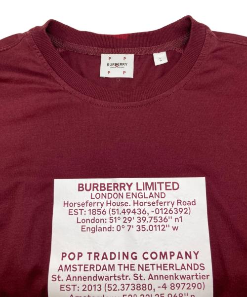 BURBERRY（バーバリー）BURBERRY (バーバリー) POP TRADING COMPANY (ポップトレーディングカンパニー) プリントTシャツ レッド サイズ:Lの古着・服飾アイテム