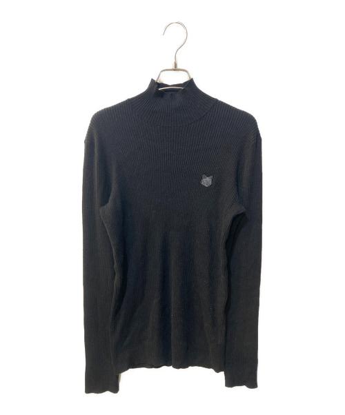 maison kitsune（メゾンキツネ）maison kitsune (メゾンキツネ) Bold Fox Head タートルネック ブラック サイズ:Lの古着・服飾アイテム