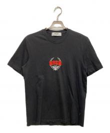MSGM（エムエスジーエム）の古着「ロゴプリント クルーネック 半袖Tシャツ」｜ブラック