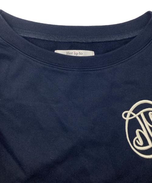 HER LIP TO（ハーリップトゥ）HER LIP TO (ハーリップトゥ) Two-Way Sweat Dress ネイビー サイズ:Mの古着・服飾アイテム