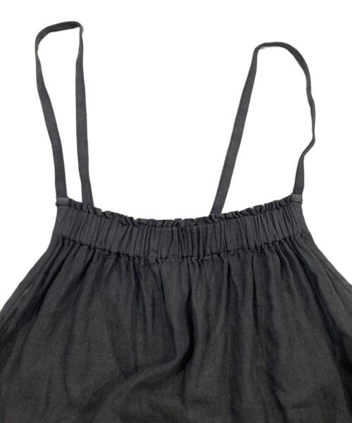 nest Robe（ネストローブ）nest Robe (ネストローブ) 水撚りリネンエプロンドレス ブラウン サイズ:Freeの古着・服飾アイテム