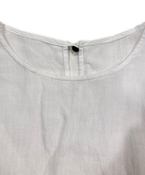 nest Robe（ネストローブ）nest Robe (ネストローブ) リネン ボリューム ワンピース ホワイト サイズ:Freeの古着・服飾アイテム