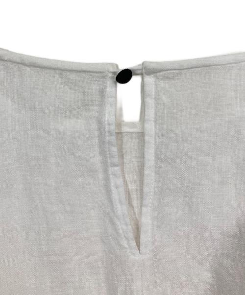 nest Robe（ネストローブ）nest Robe (ネストローブ) リネン ボリューム ワンピース ホワイト サイズ:Freeの古着・服飾アイテム