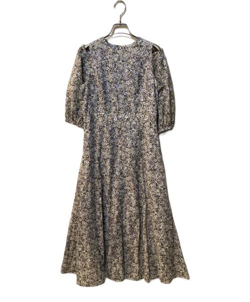 La boutique BonBon（ラブティックボンボン）La boutique BonBon (ラブティックボンボン) 小花プリントスリットショルダーワンピース ベージュ サイズ:38の古着・服飾アイテム