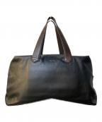 PAUL SMITHポールスミス）の古着「オールレザーボストンバッグ」｜ブラック×ブラウン