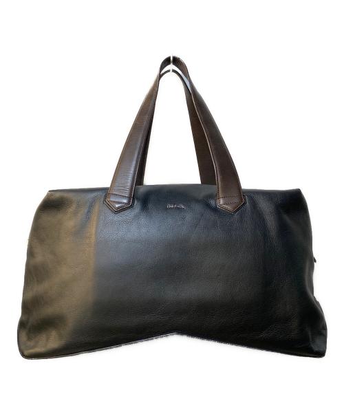 PAUL SMITH（ポールスミス）PAUL SMITH (ポールスミス) オールレザーボストンバッグ ブラック×ブラウンの古着・服飾アイテム