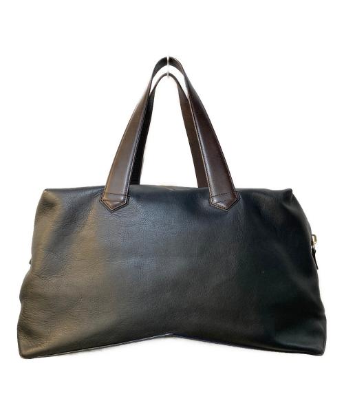 PAUL SMITH（ポールスミス）PAUL SMITH (ポールスミス) オールレザーボストンバッグ ブラック×ブラウンの古着・服飾アイテム