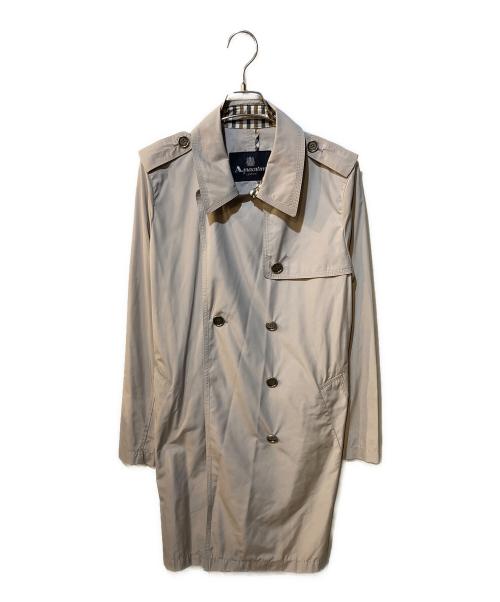 Aquascutum（アクアスキュータム）Aquascutum (アクアスキュータム) ナイロントレンチコート ベージュ サイズ:15の古着・服飾アイテム