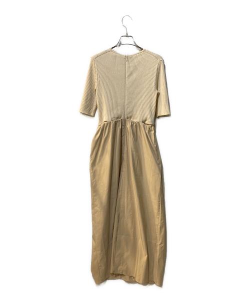 LOUNIE（ルーニー）LOUNIE (ルーニー) タフタドッキングニットワンピース ベージュ サイズ:Freeの古着・服飾アイテム