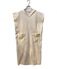 LOUNIE（ルーニー）の古着「アウトポケットニットワンピース」｜ベージュ