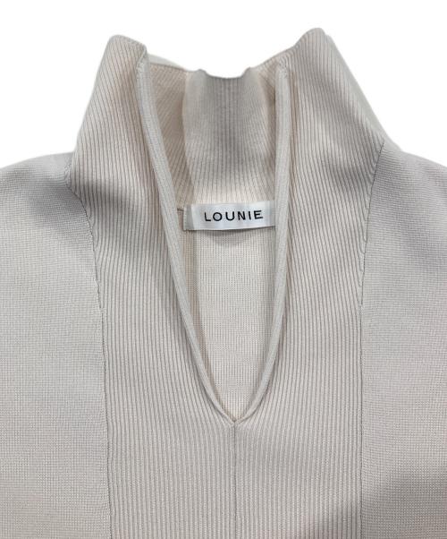 LOUNIE（ルーニー）LOUNIE (ルーニー) アウトポケットニットワンピース ベージュ サイズ:Freeの古着・服飾アイテム