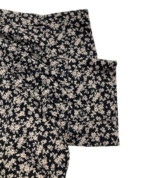 NOUVELLES DU PARADIS（ヌーヴェル ドゥ パラディ）NOUVELLES DU PARADIS (ヌーヴェル ドゥ パラディ) 綿麻フラワープリントワイドブラウス ブラック サイズ:38の古着・服飾アイテム