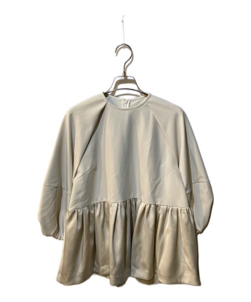 Mila Owen（ミラオーウェン）Mila Owen (ミラオーウェン) ペプラムブラウステーパードパンツ/SET UP ホワイトの古着・服飾アイテム