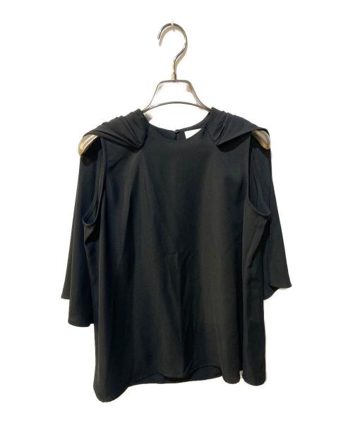 Mila Owen（ミラオーウェン）Mila Owen (ミラオーウェン) コサージュブラウステーパードパンツセット ブラック 未使用品の古着・服飾アイテム